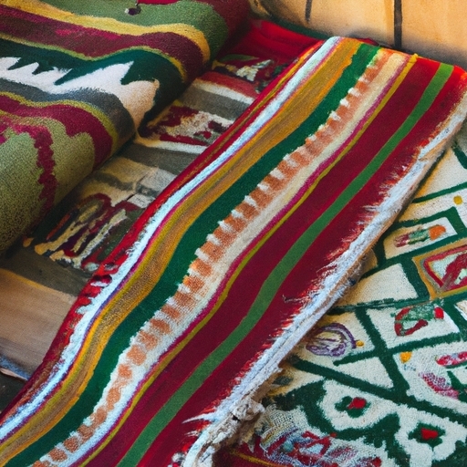 Rustic cabin-style carpets