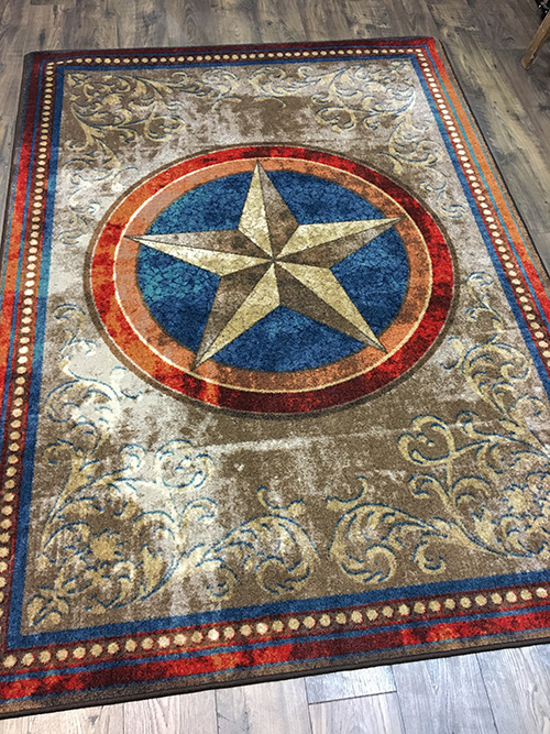 Western Rugs with Horse Soue or Baebed wire Design