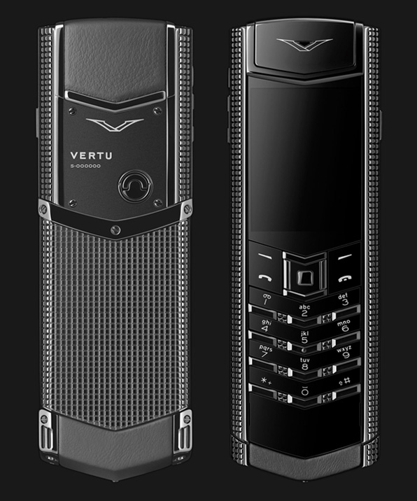 Vertu Signature S Clous de Paris Stainless Steel Black