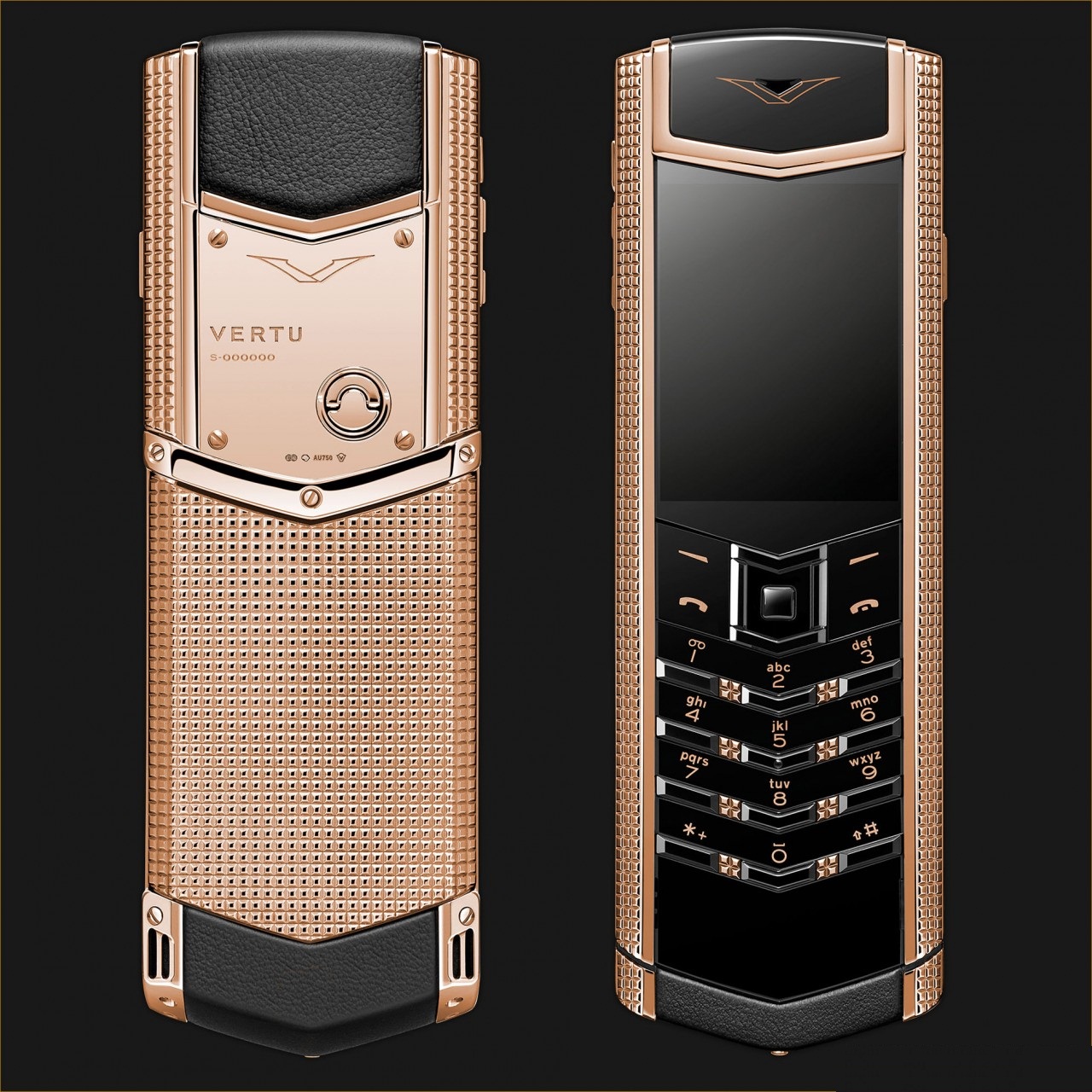 Vertu Signature S Clous de Paris Red Gold