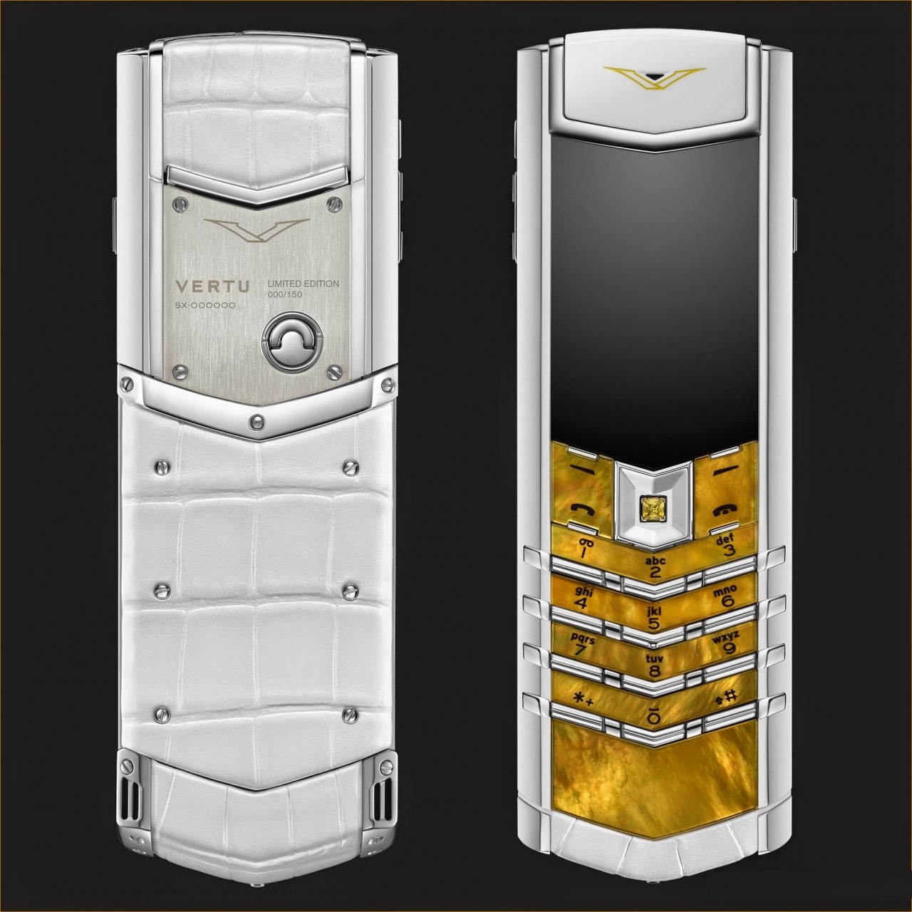 Vertu Signature S Gold Mother Of Pearl White Alligator