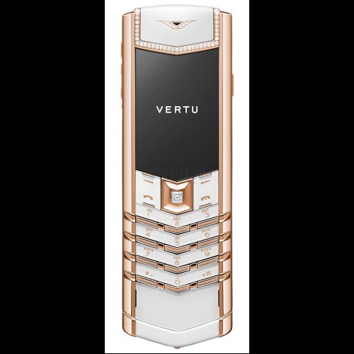 Vertu Signature Pure White Red Gold Diamonds