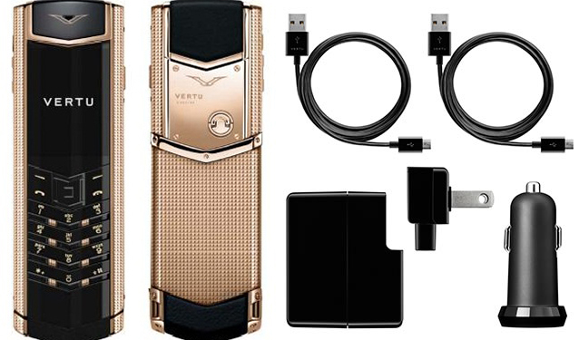 Vertu Signature S Clous de Paris Red Gold