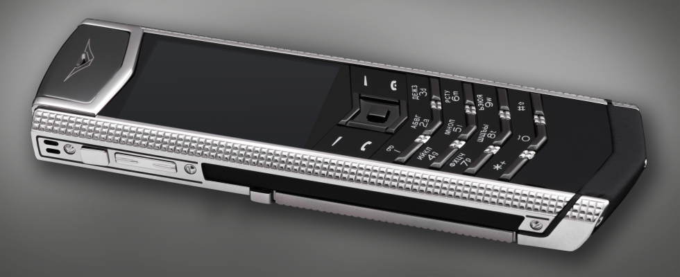 Vertu Signature S Clous de Paris Stainless Steel