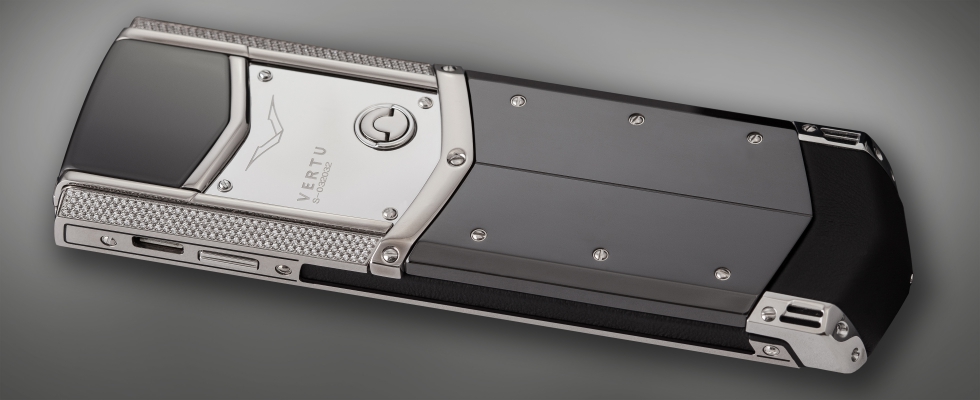 Vertu Signature S White Gold Pave Baguette Diamonds