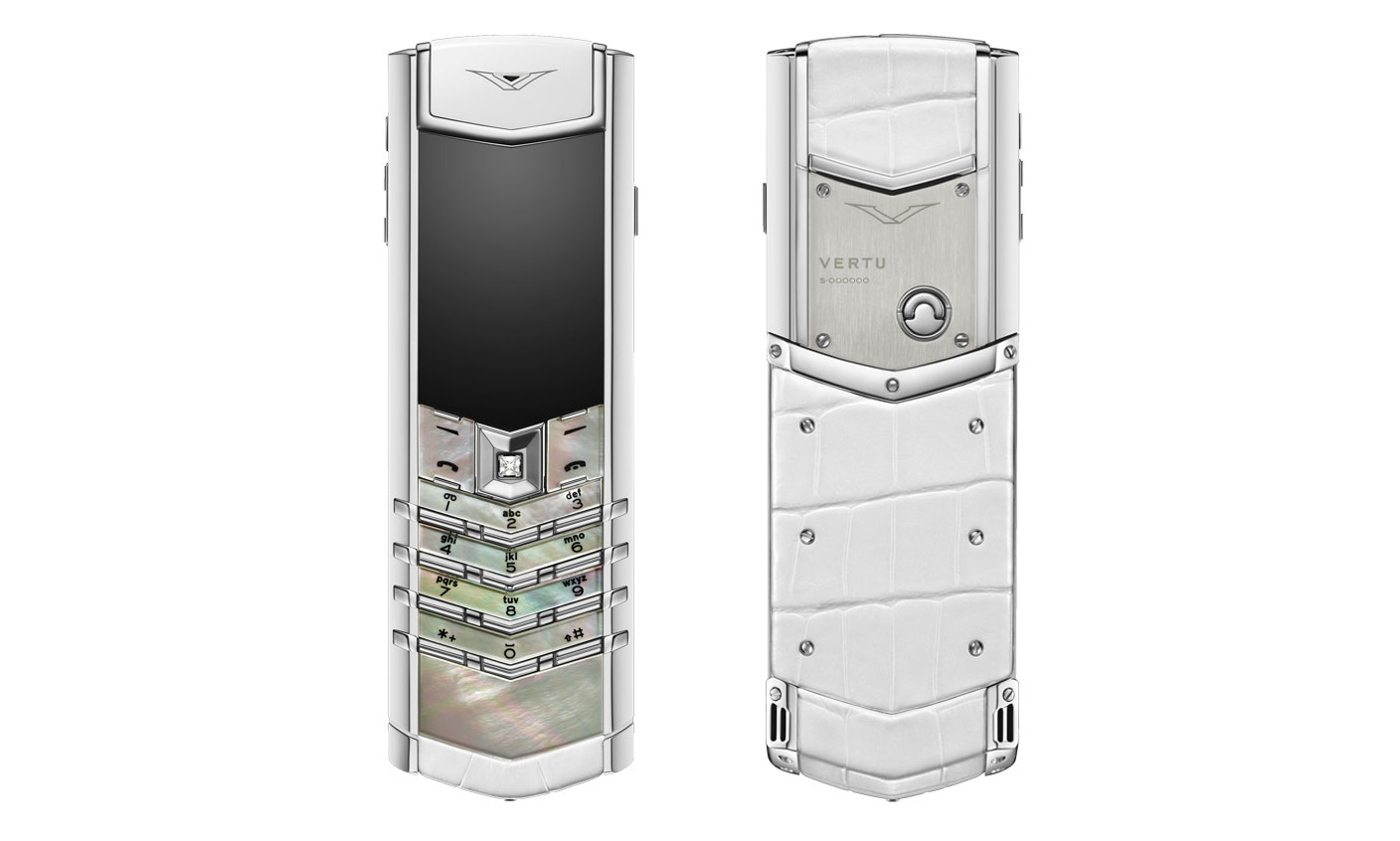 Vertu Signature S White Mother Of Pearl White Alligator