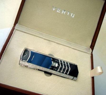 Vertu Signature S White Gold Pave Baguette Diamonds