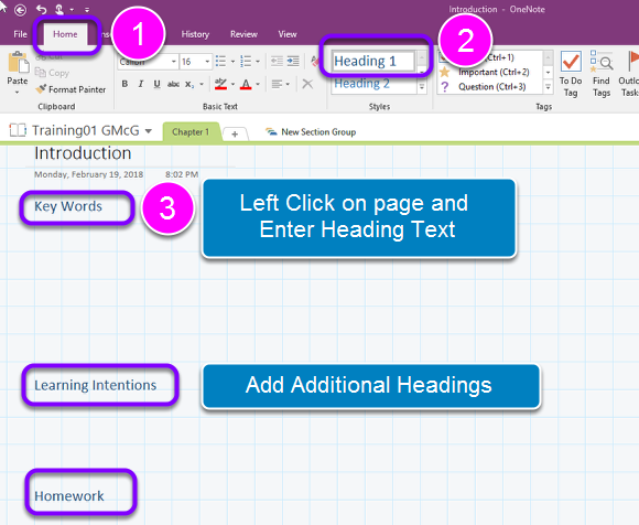 Add Heading Text