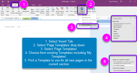 Insert / Use Templates