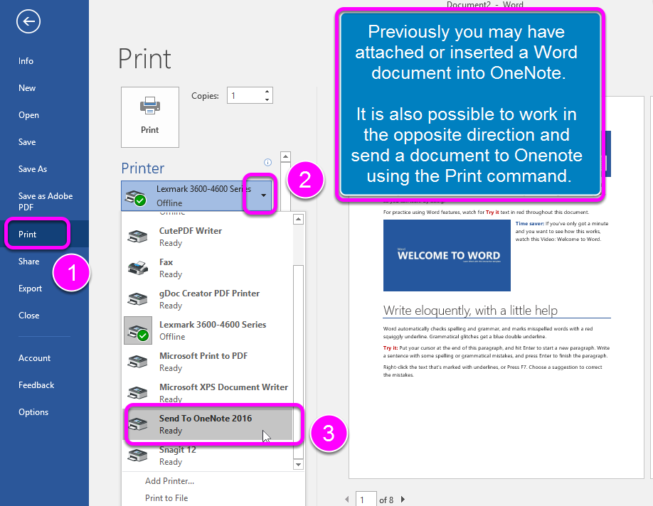 OneNote - Workshop Tasks