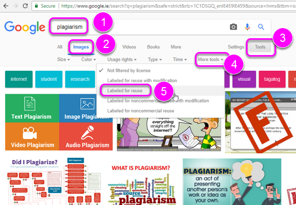 Internet Search - Image Usage rights