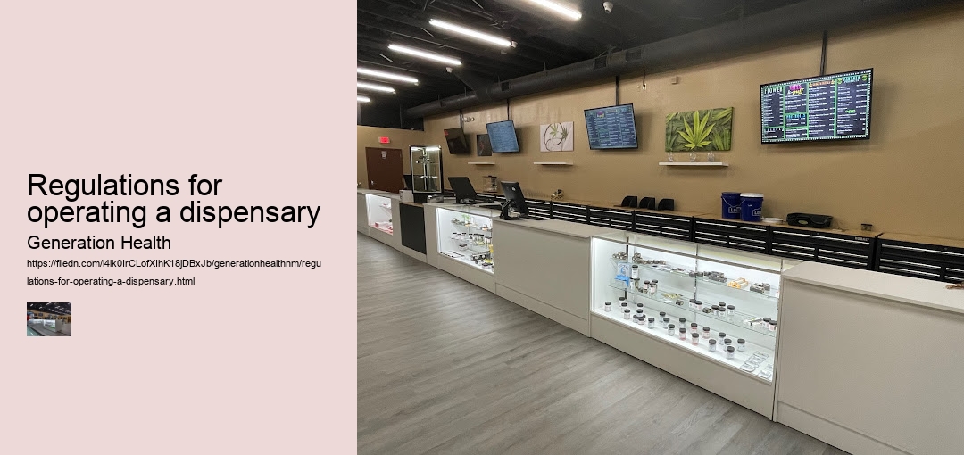 Regulations for operating a dispensary