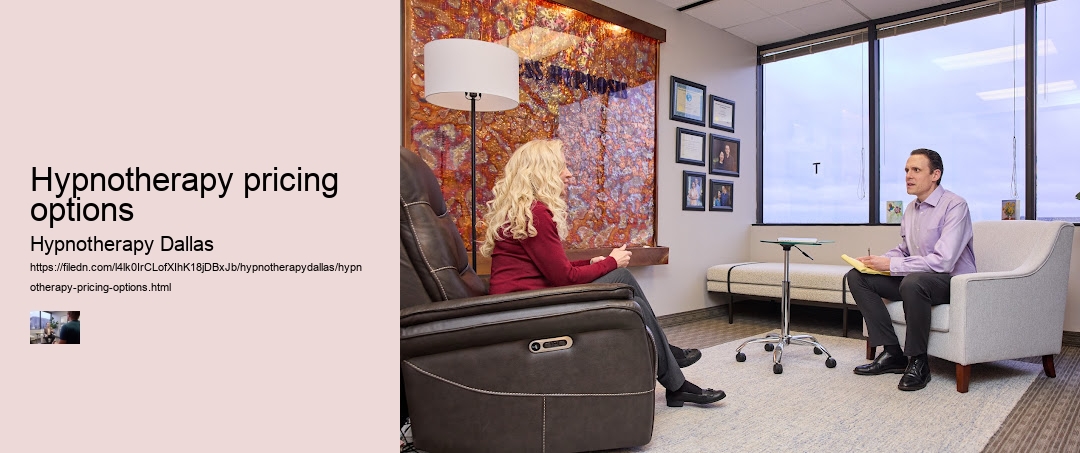Hypnotherapy pricing options