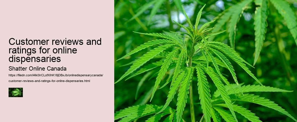Customer reviews and ratings for online dispensaries