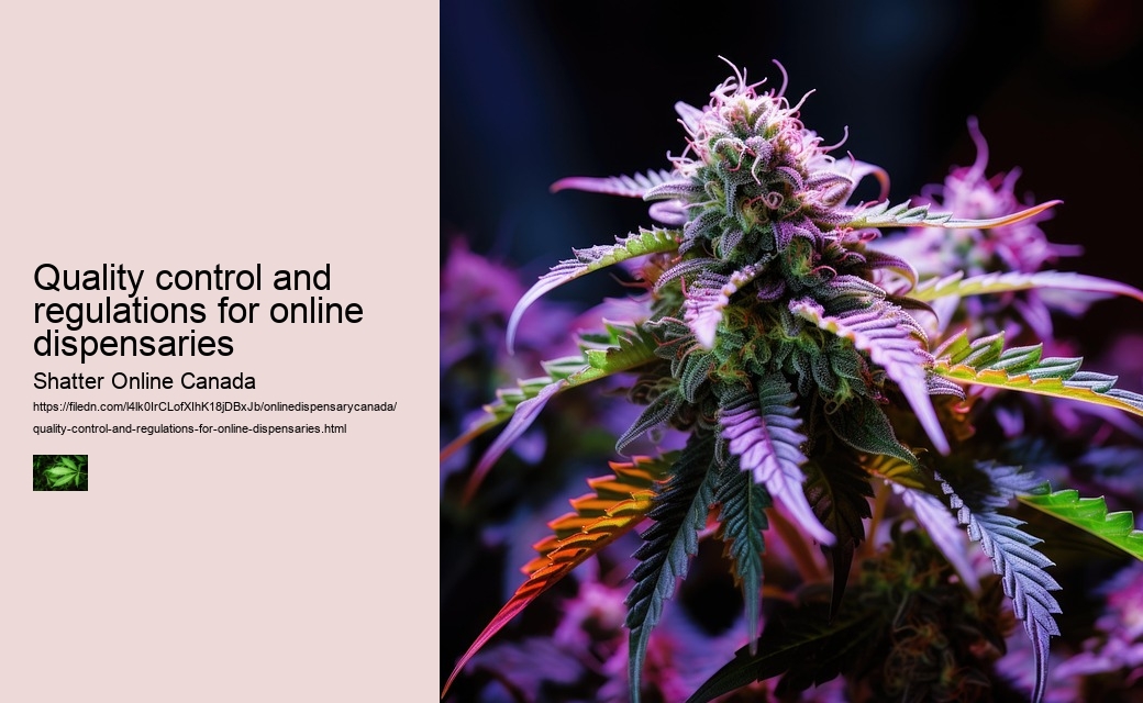 Quality control and regulations for online dispensaries