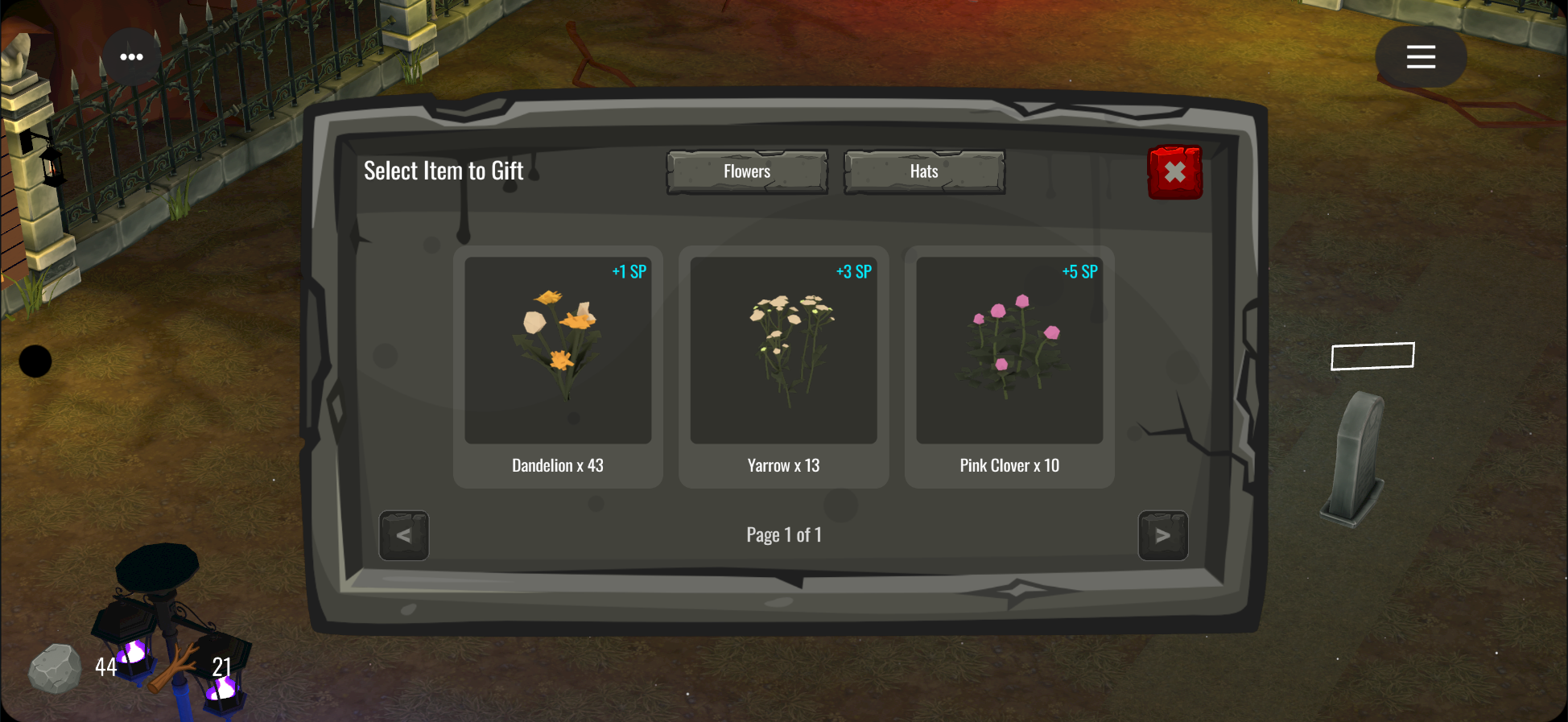 Spirit Points overlay in Gift UI