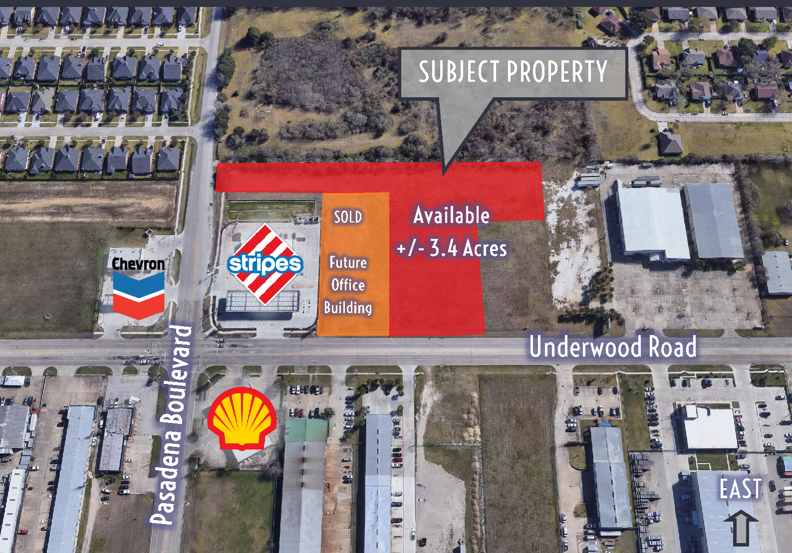 3.4 Acres on Underwood at Pasadena Boulevard