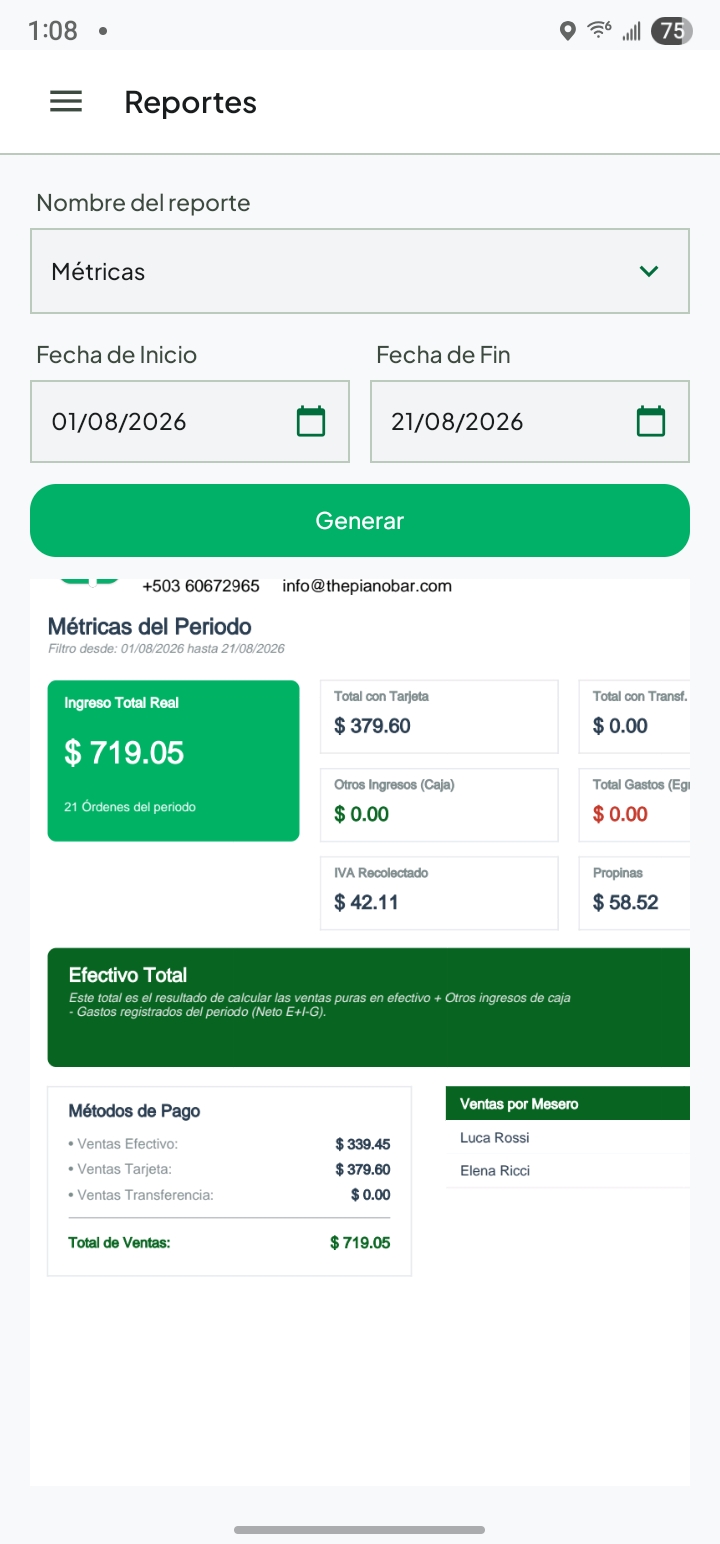 Turno Actual Interface