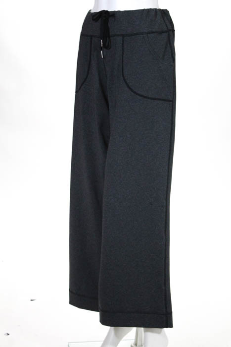 Lululemon Dark Gray Drawstring Waist Wide Leg Cropped Capri Pants Size ...
