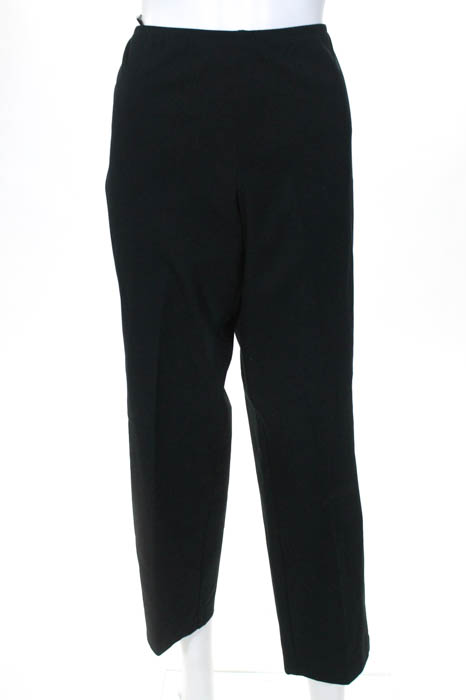 Eileen Fisher Black Cotton Elastic Waist Trouser Pants Size Large | eBay