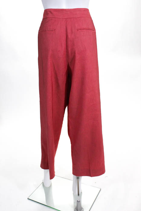 Sigrid Olsen Womens Cropped Pants Trousers Size 14 Pink Linen NEW $119 ...
