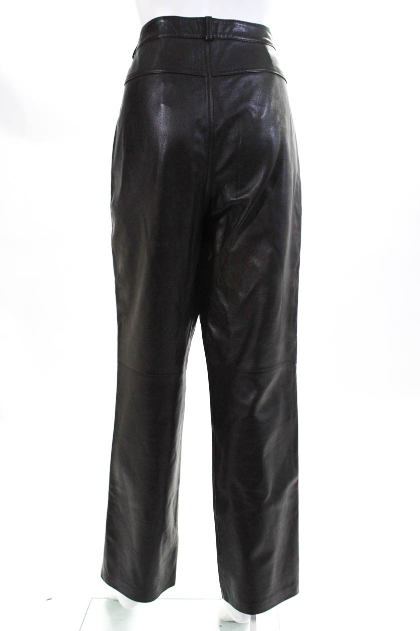 high waisted straight leg trousers