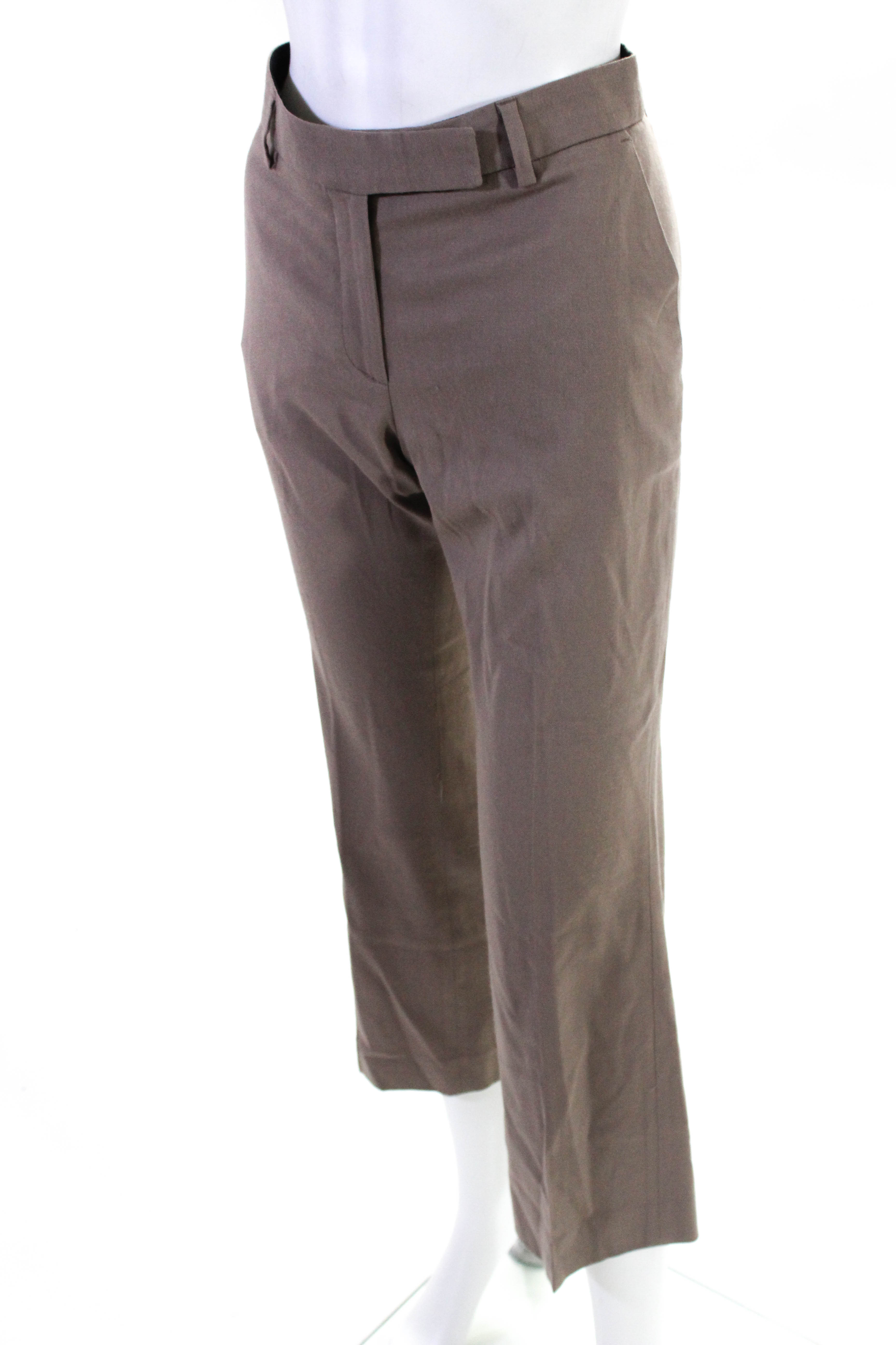 True Royal Women's Straight Leg Dress Pants Wool Brown Size 8 | eBay