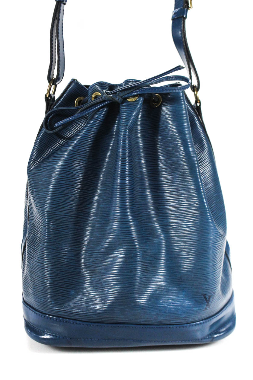 Louis Vuitton Epi Leather Noe Bucket Handbag Blue Gold | eBay
