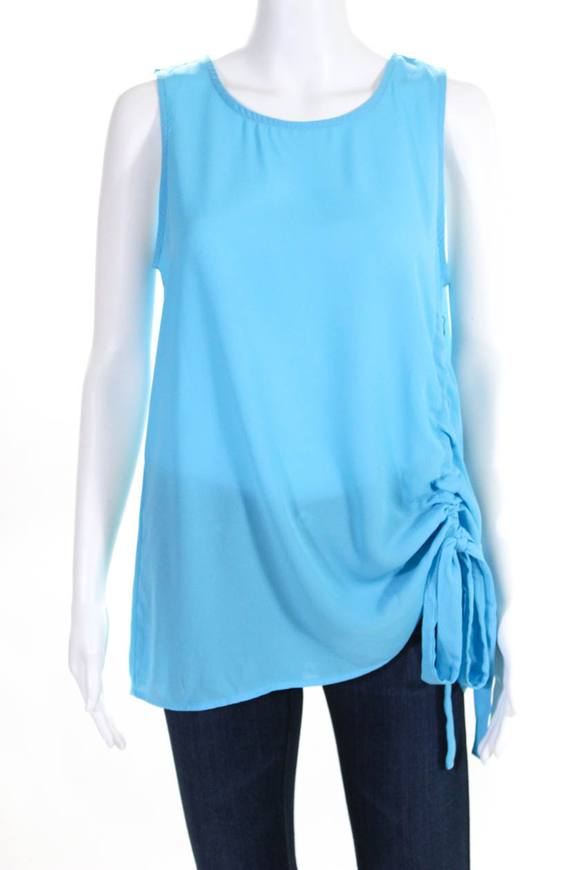 Halogen Womens Ruched Tank Top Aquarius Blue Size Small | eBay