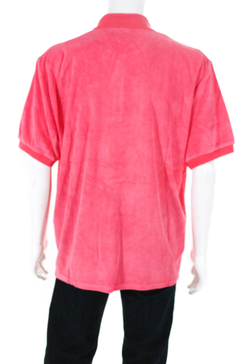 Les Canebiers Men/'s Half Button Long Sleeve Shirt Cotton Green Size Extra Large