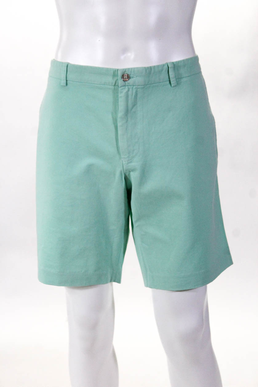 mint green chino shorts