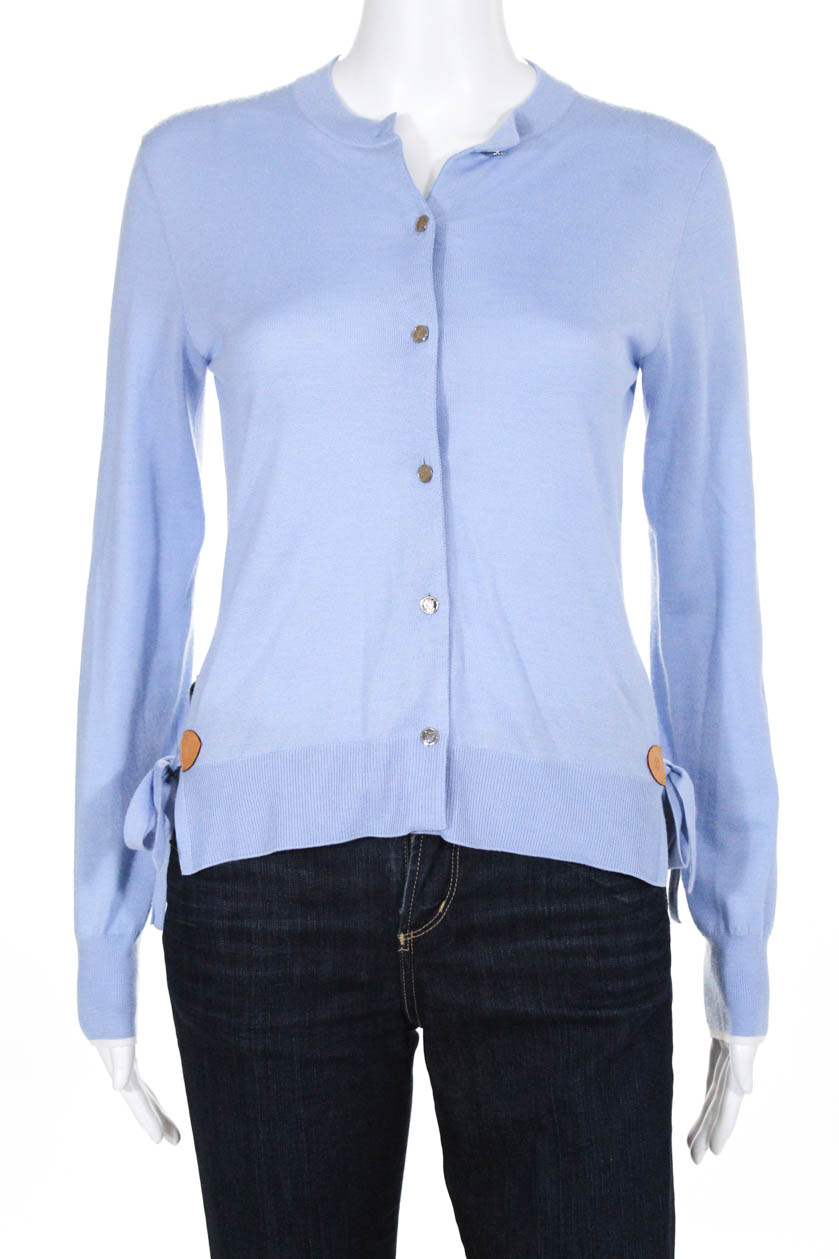 Louis Vuitton Womens Long Sleeve Cardigan Sweater Blue Size XS | eBay