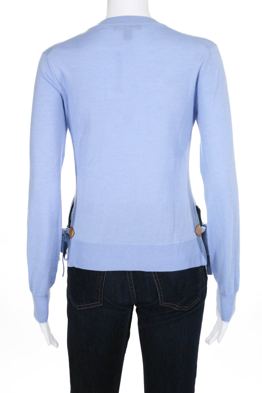 Louis Vuitton Womens Long Sleeve Cardigan Sweater Blue Size XS | eBay