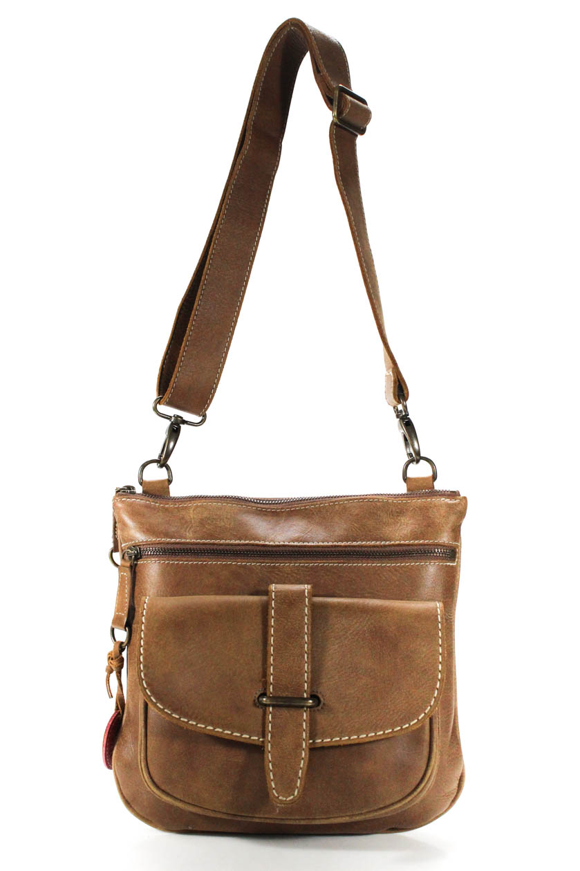Roots Womens Crossbody Shoulder Bag Handbag Brown Leather Medium | eBay