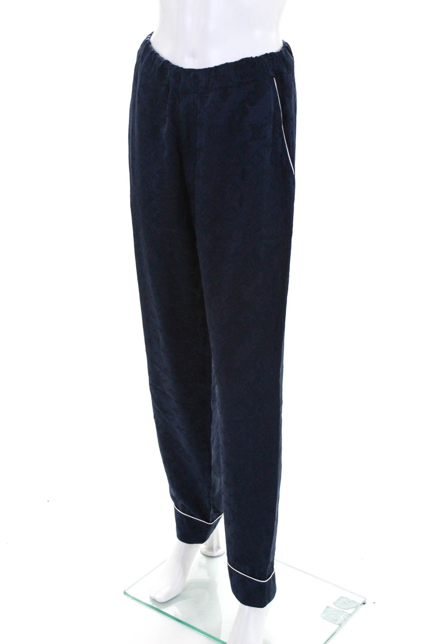 Louis Vuitton X Supreme Womens Monogram Satin Pajama Set Navy Blue Size 2XS | eBay