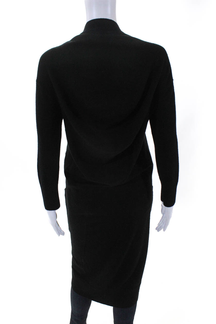 Balenciaga Paris Womens Button Down Cardigan Sweater Black Wool Size ...
