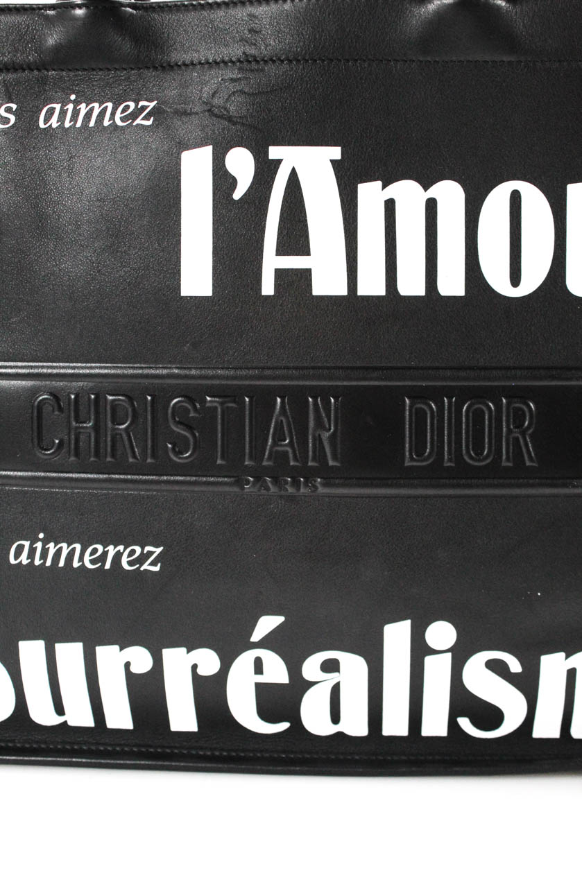 Christian Dior Womens Handbags Black White 2018 Surrealism Book Tote | eBay