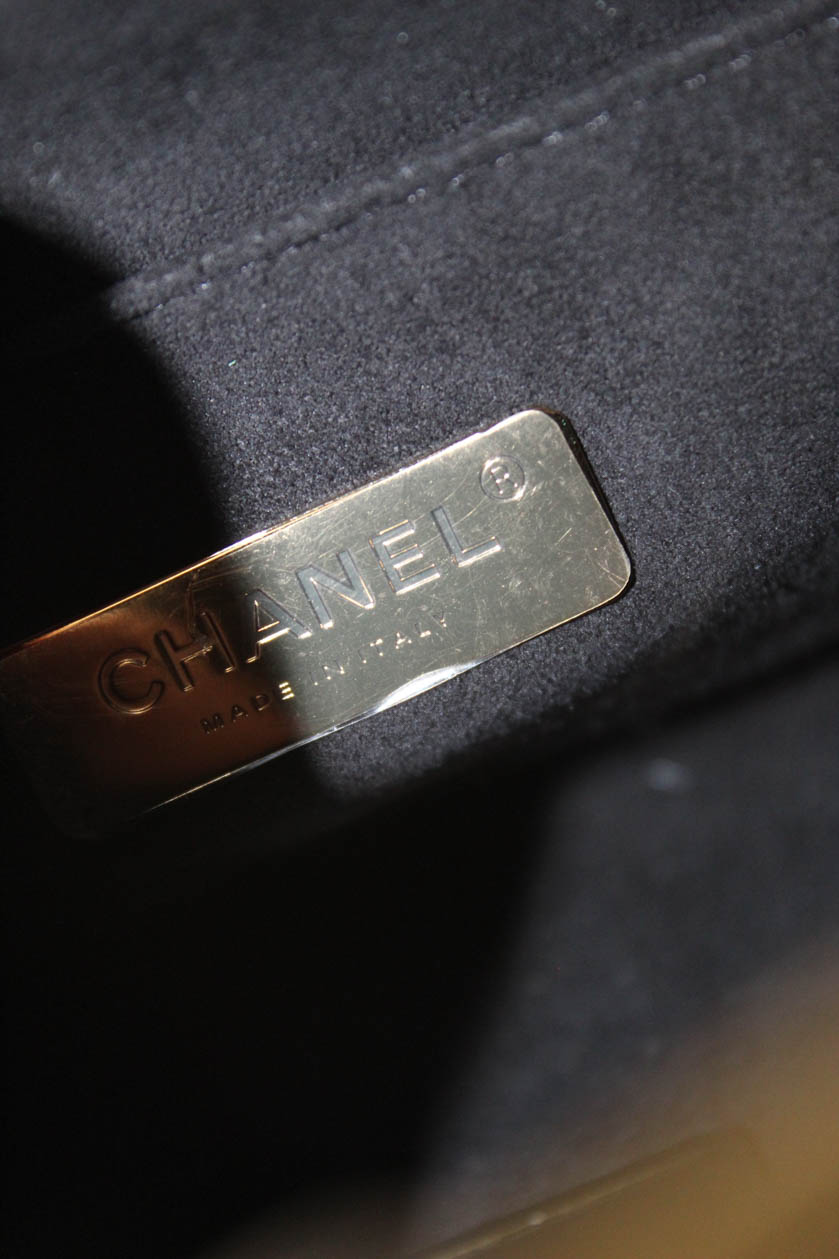 Chanel Pre-Fall 2019 Ombre Metallic Leather Frame Handbag Black Gold | eBay