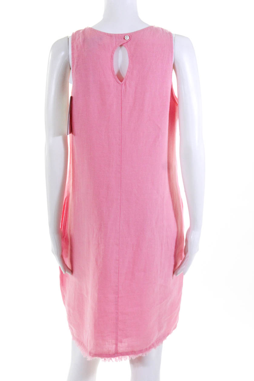 Tommy Bahama Womense Two Palms Sleeveless Mini Shift Dress Pink Linen ...