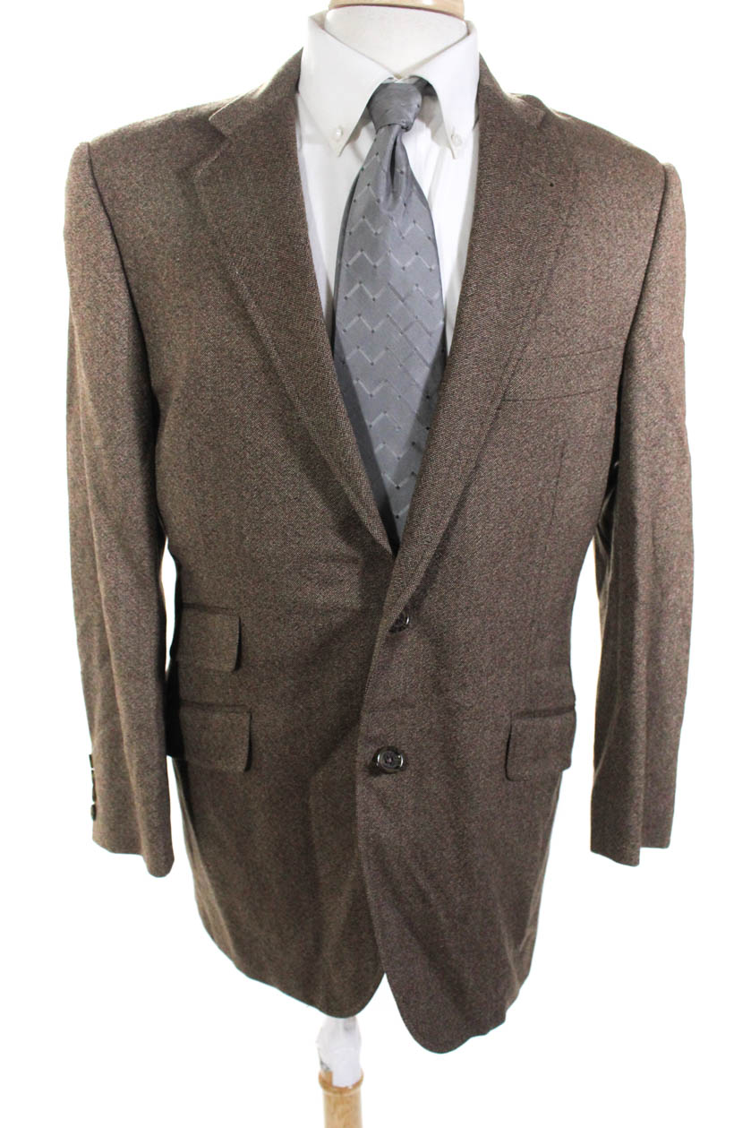 Burberry London Mens Two Button Classic Blazer Brown Wool Size 40 ...