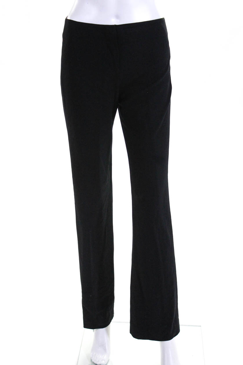 DKNY Womens High Rise Straight Leg Dress Pants Black Pleated Size 2 | eBay