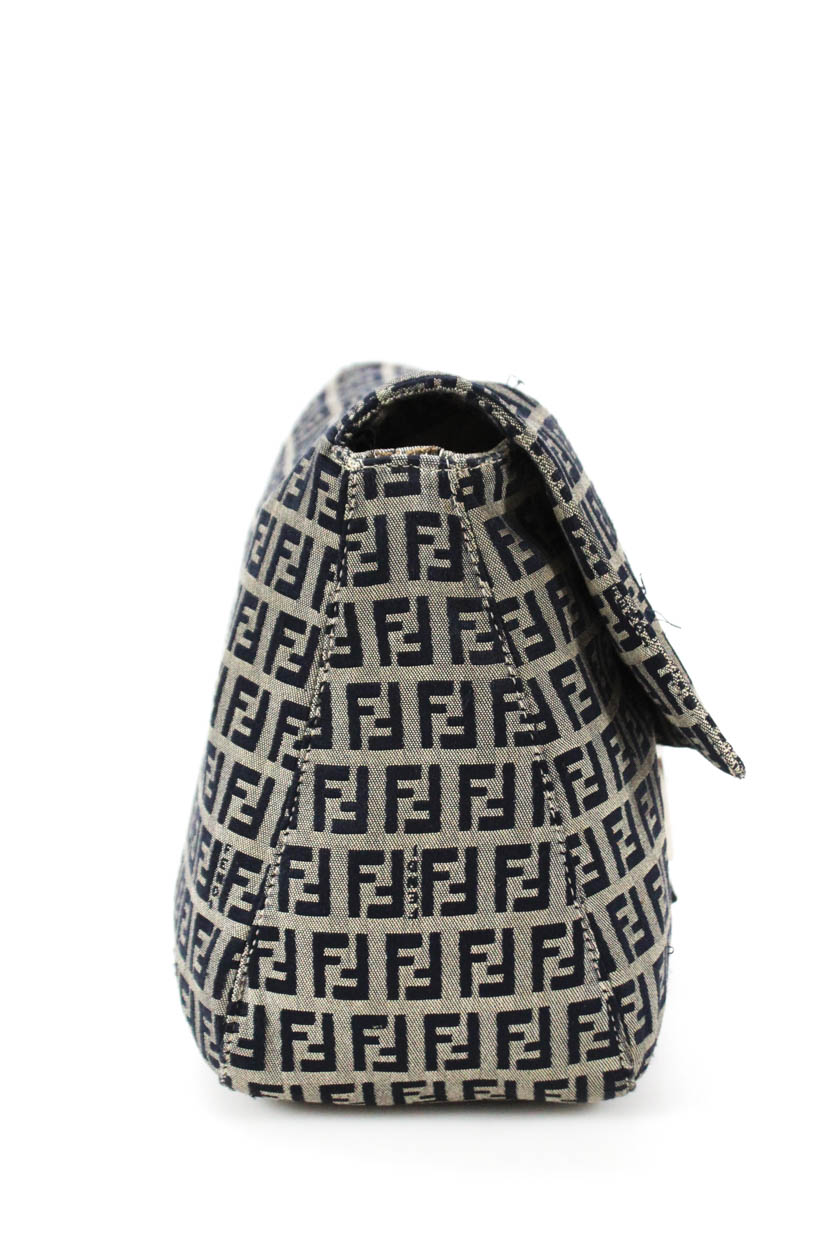 Fendi Womens Zucca Print Canvas Mama Baguette Clutch Bag Purse Size Medium | eBay