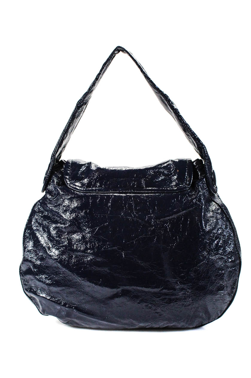 Marc By Marc Jacobs Womens Medium Navy Blue Leather Shoulder Tote Handbag | eBay
