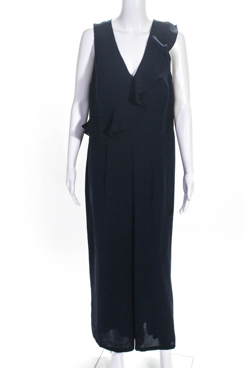 adrianna papell ruffle sleeve jumpsuit