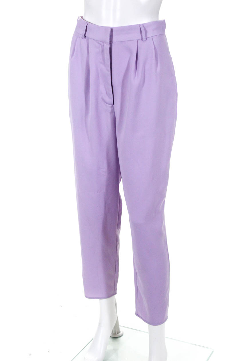 lilac track pants