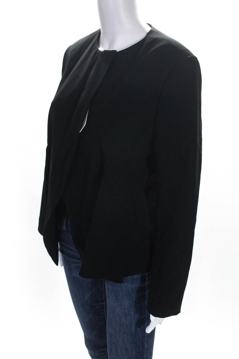 Boss Hugo Boss Womens Pointed Hem Zip Close Jacket Black Size 10 | eBay