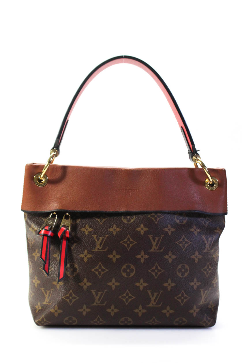 Louis Vuitton MonogramTuileries Hobo Shoulder Bag Purse Brown Leather Medium | eBay