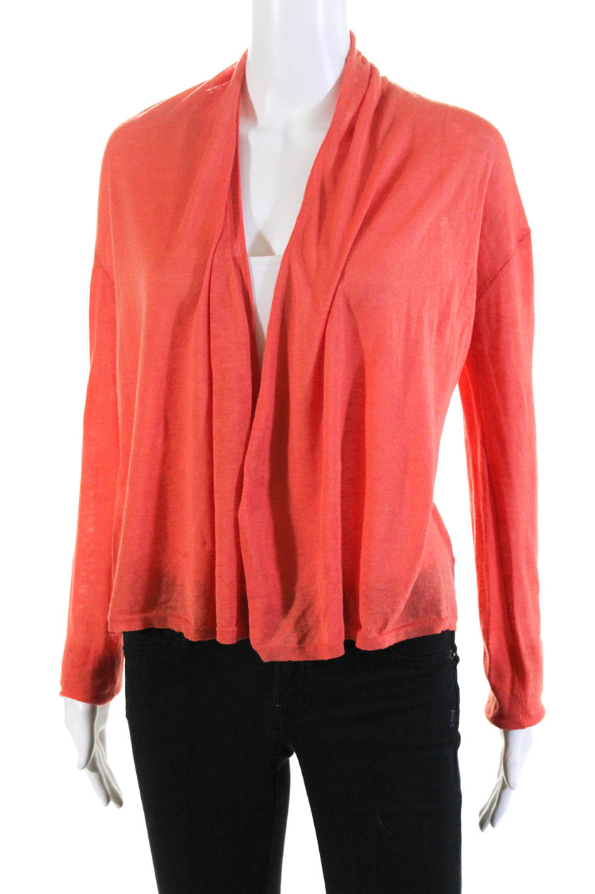 Inhabit Women's Thin Knit Cardigan Sweater Cotton Orange ...
