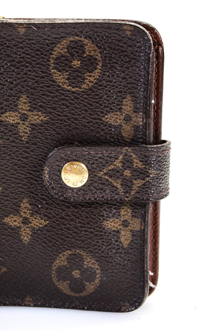 Louis Vuitton Womens Monogram Coated Canvas Zippy Wallet Brown Size Medium | eBay