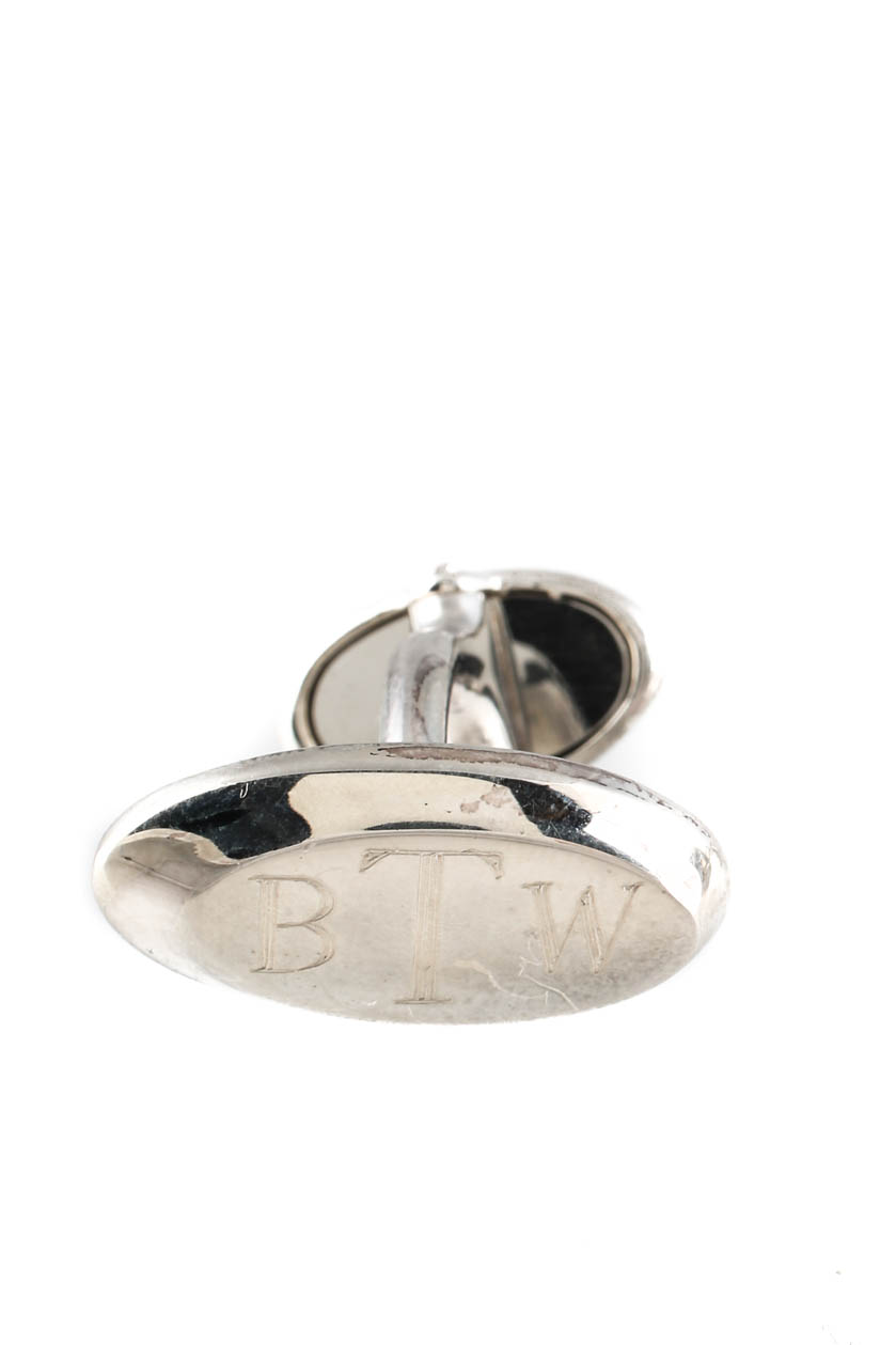 Links of London Mens Sterling Silver Oval Engraved BTW Cufflinks Set | eBay